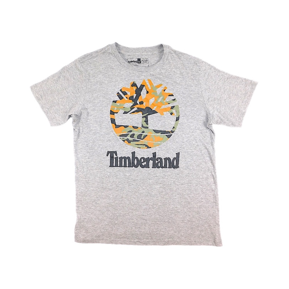 Timberland Boys XL (18/20) Gray‎ Camo Logo Graphic T-Shirt NWT